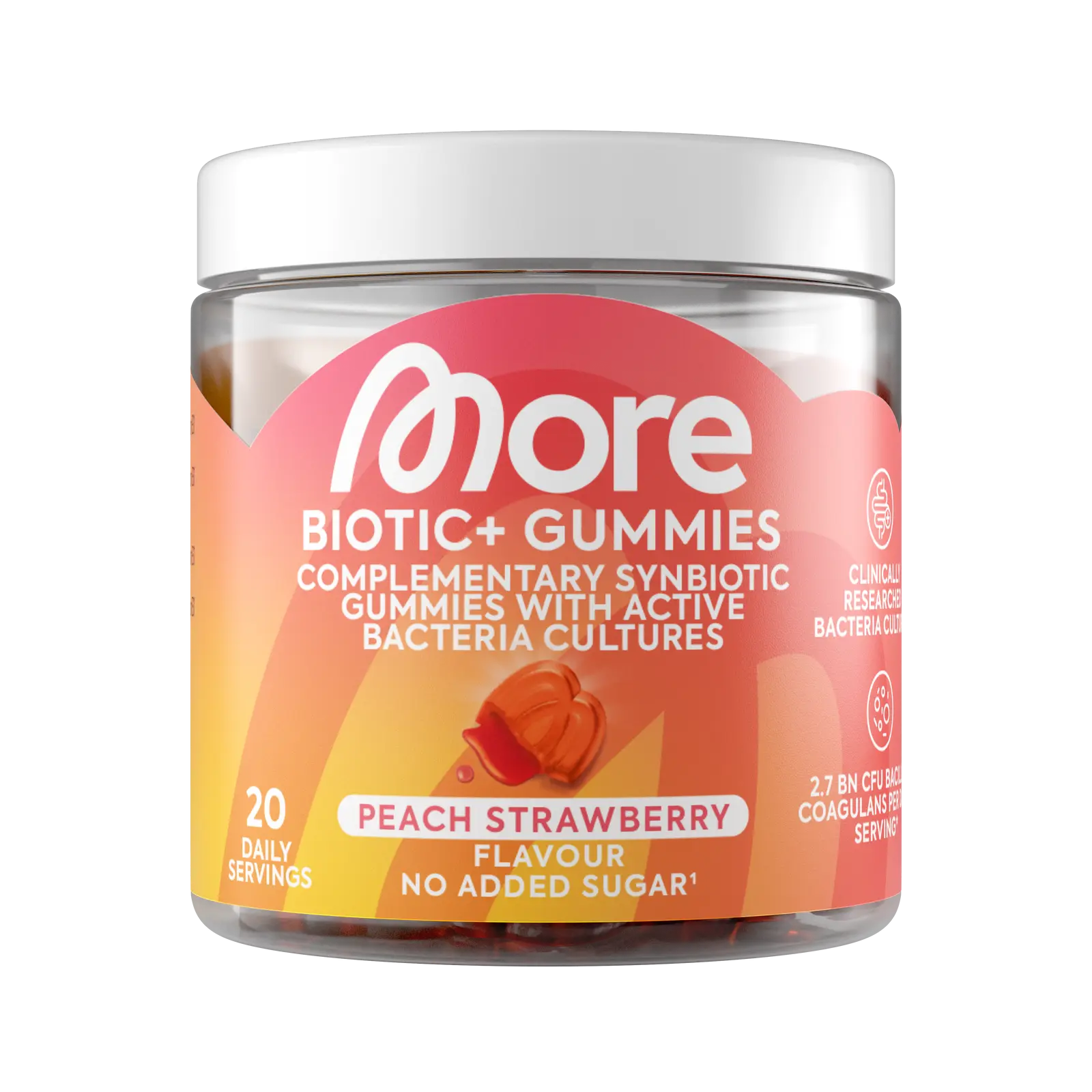 Peach Strawberry / 40 Gummies